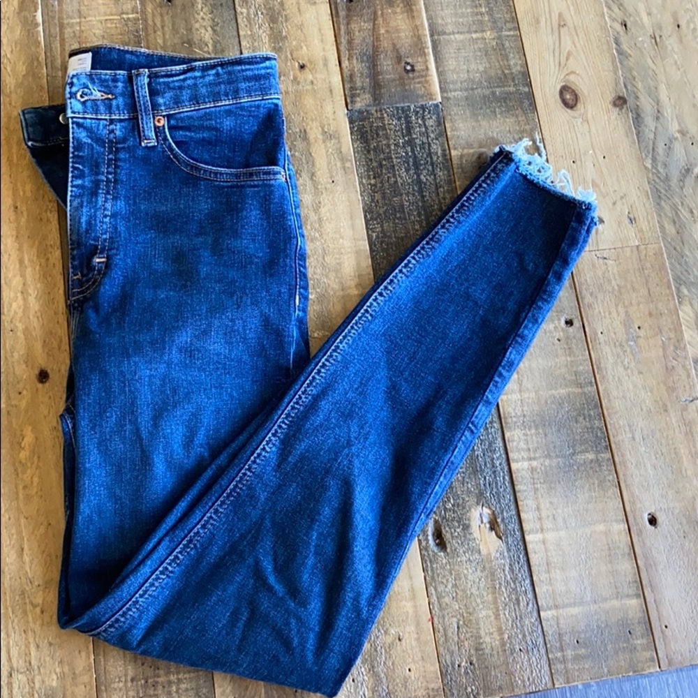 Top Shop dark was denim skinny jeans